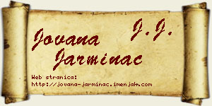 Jovana Jarminac vizit kartica
